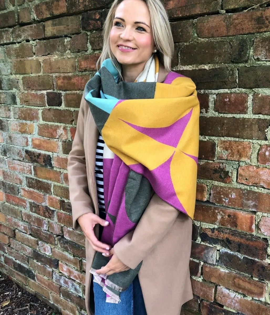 Aqua Melody Retro Cashmere Blend Scarf