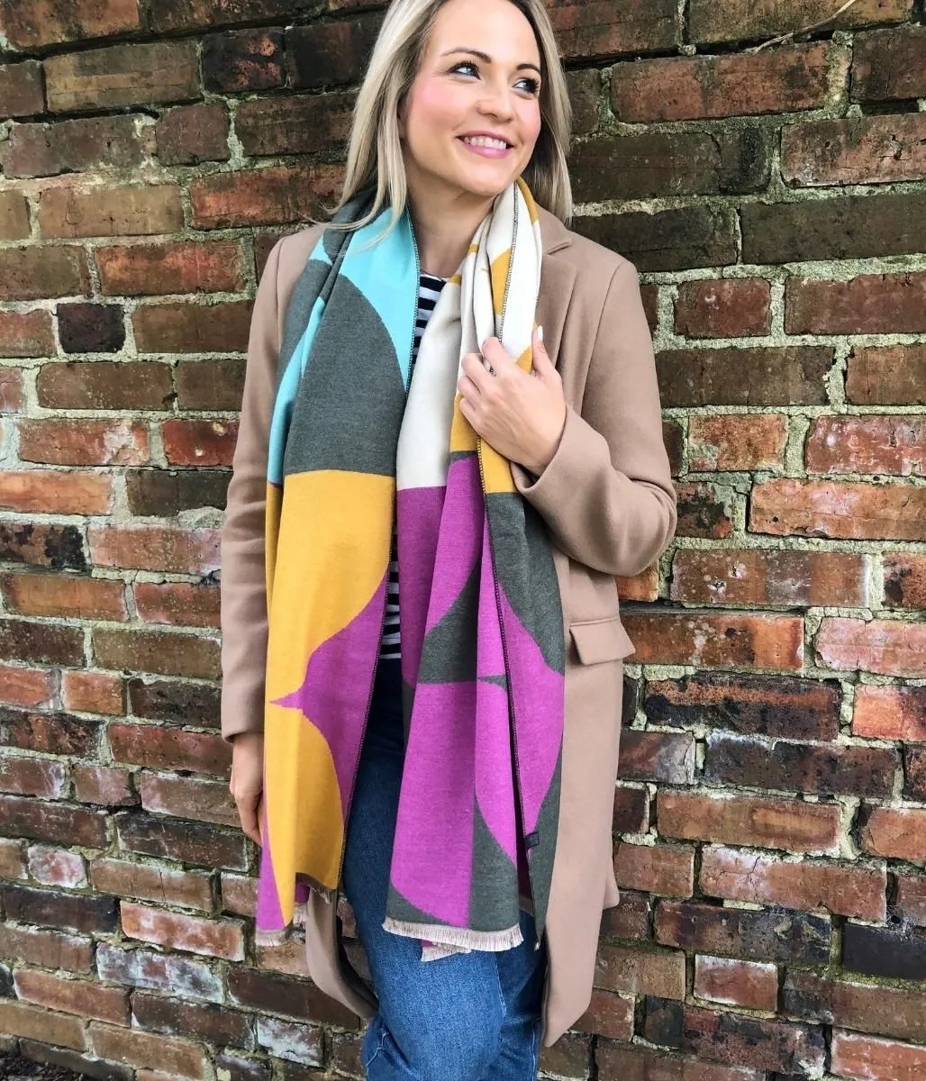 Aqua Melody Retro Cashmere Blend Scarf