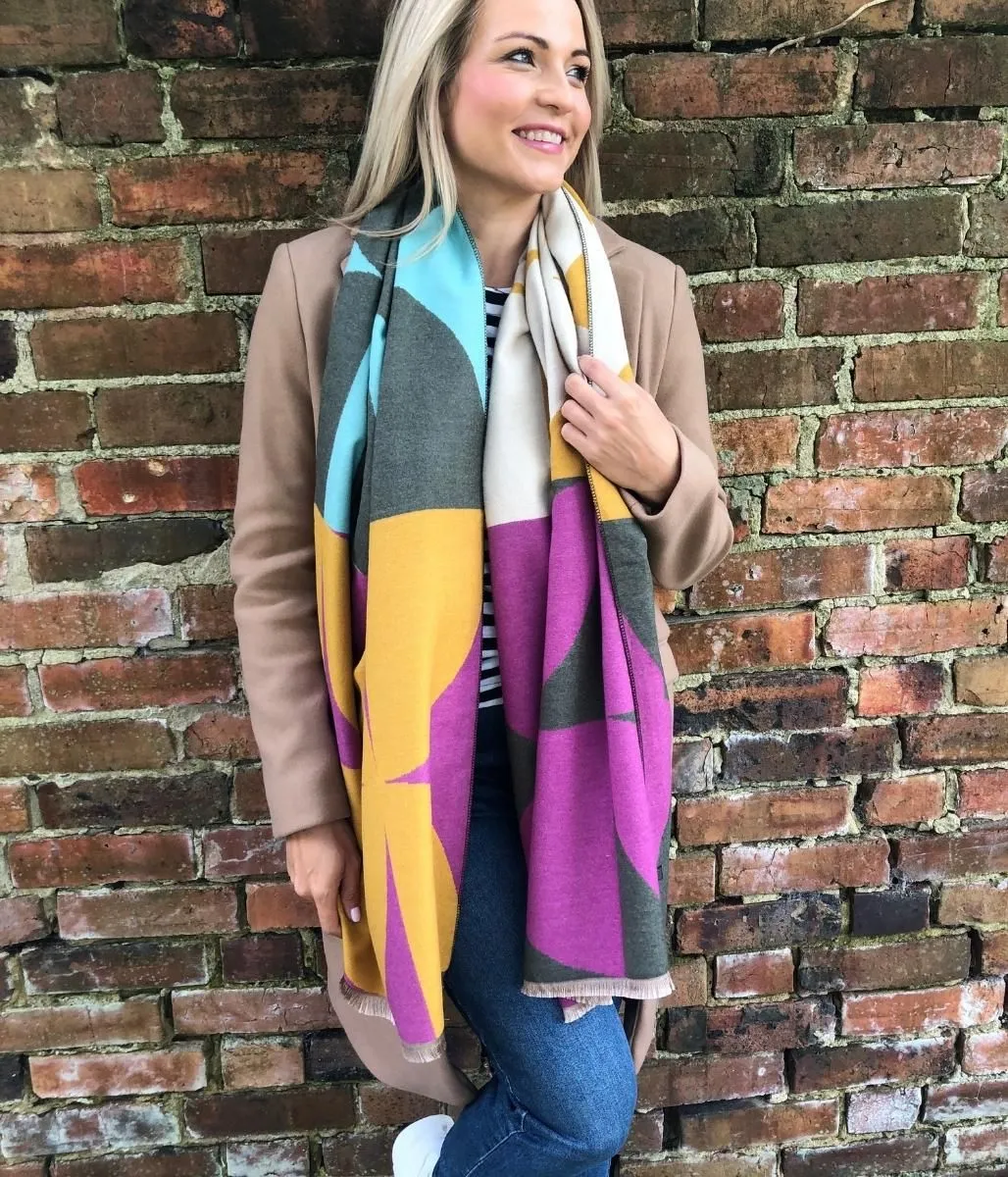 Aqua Melody Retro Cashmere Blend Scarf