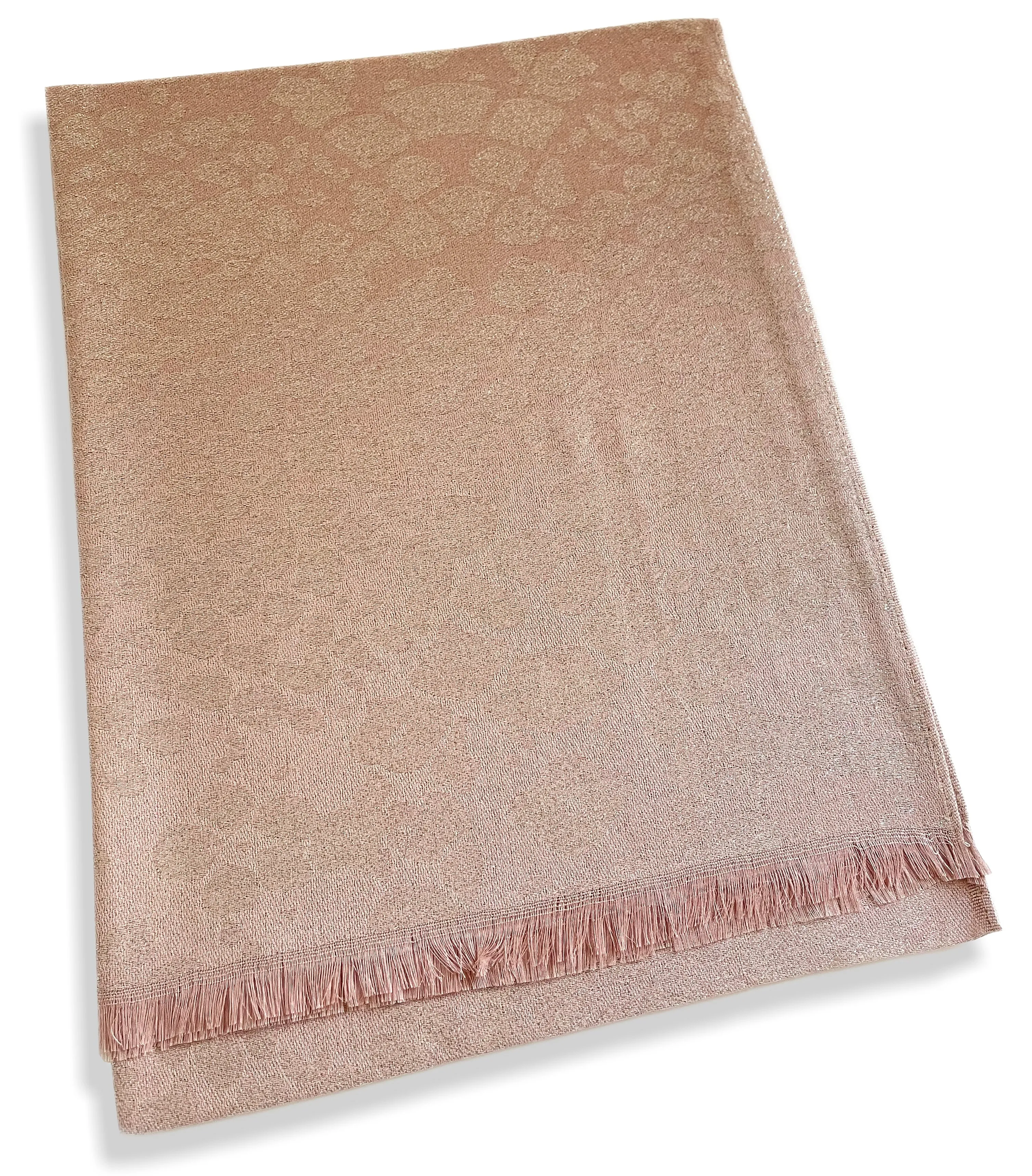 BLUSH PINK SPARKLY METALLIC LEOPARD PRINT EVENING SHAWL SCARF