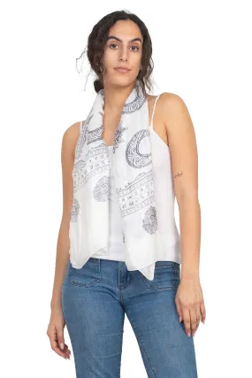 Celestial Zodiac Printed Soft Summer Scarf