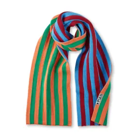 Reversible Dusen Dusen Cotton Scarf - Striped Blue/Green