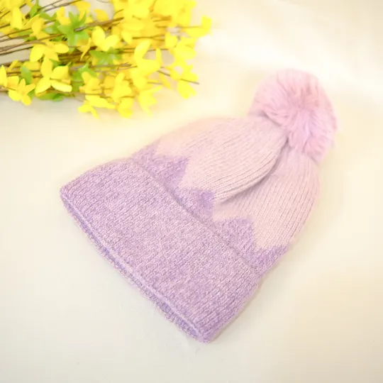 Fleece Lined Pom Pom Hat