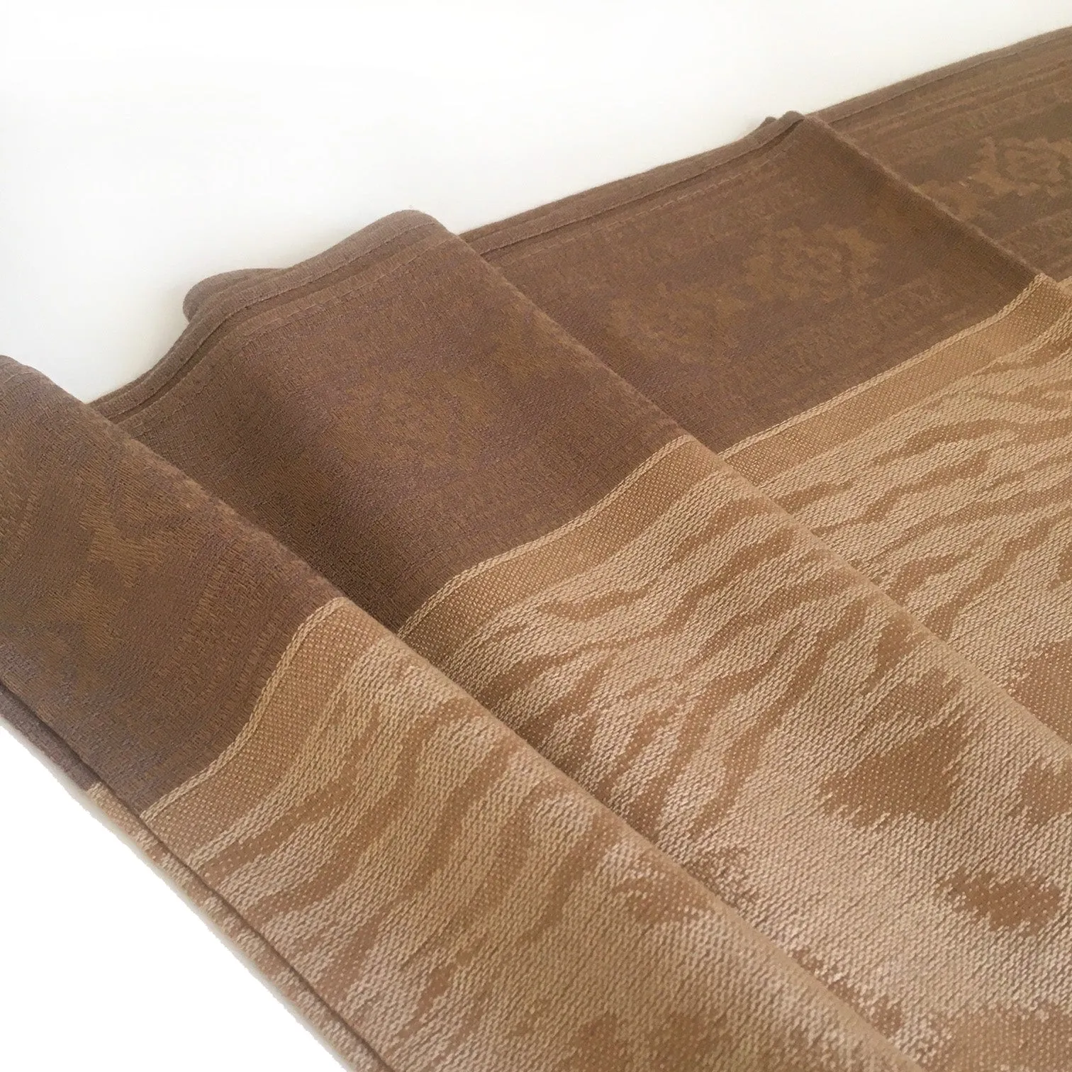 GOLD ANIMAL PRINT REVERSIBLE PASHMINA SHAWL SCARF