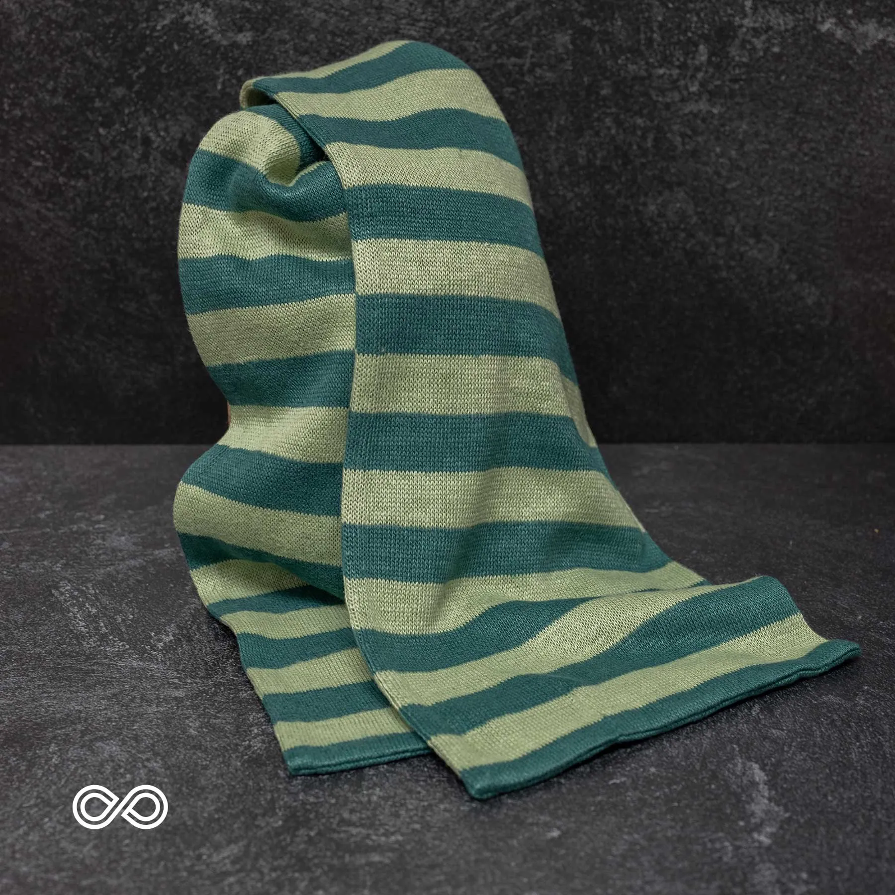 KENSINGTON Striped 100% Organic Hemp Knit Scarf