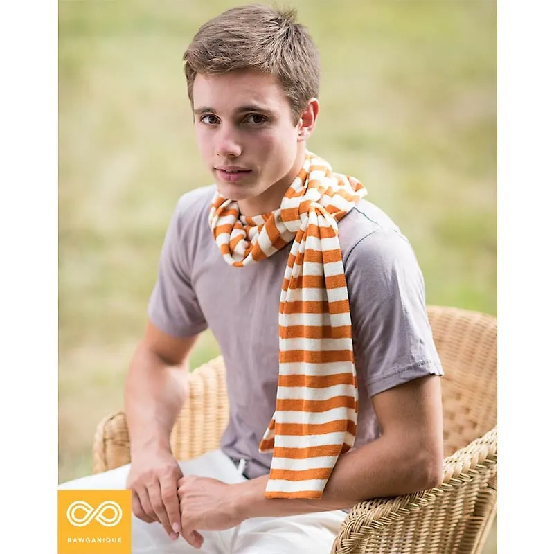 KENSINGTON Striped 100% Organic Hemp Knit Scarf