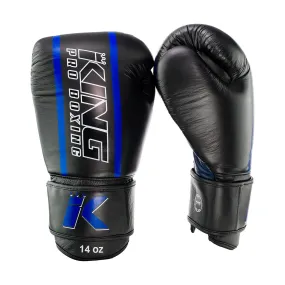 King Pro Boxing Gloves ELITE2 BLACK/BLUE