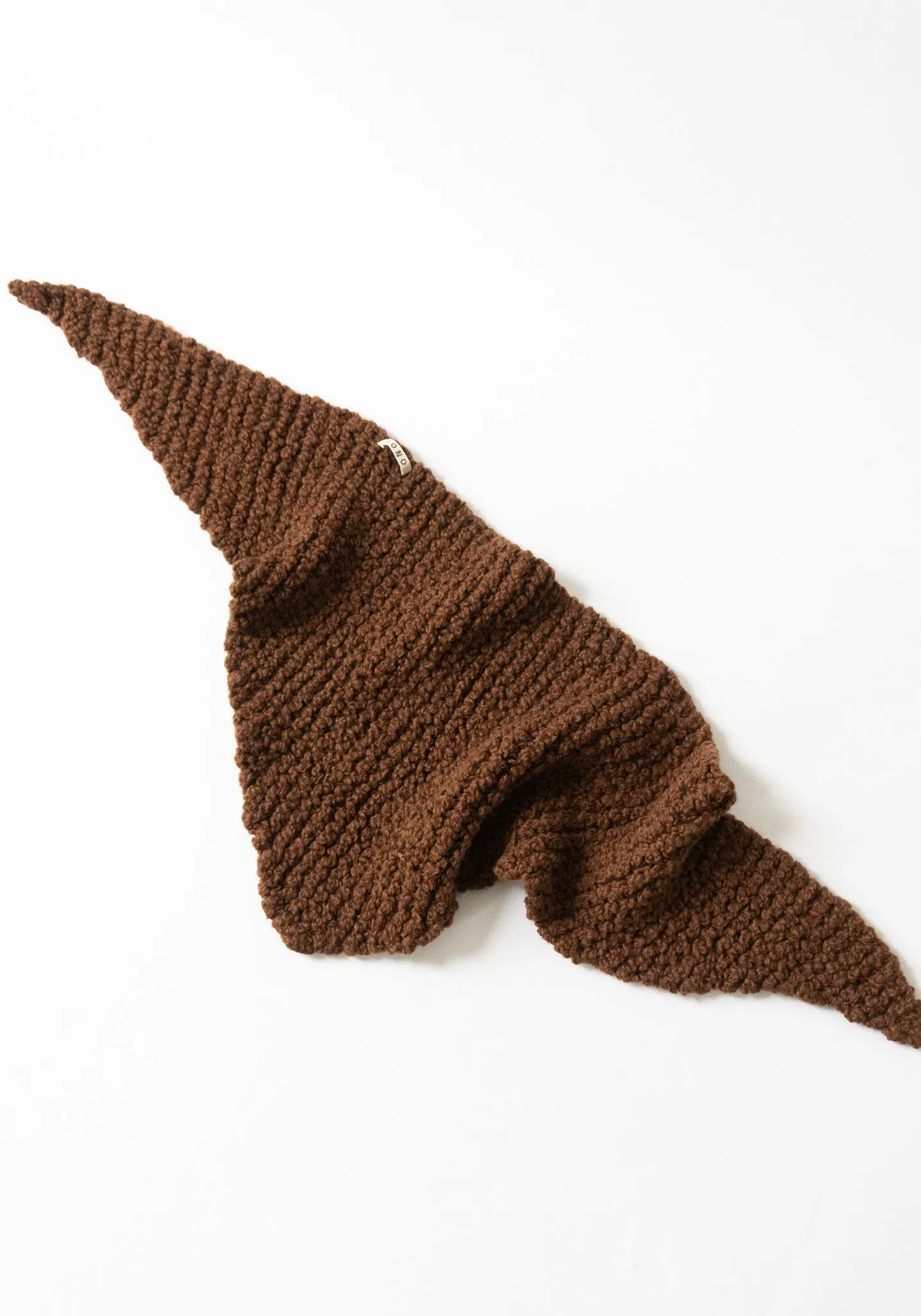 Cocoa Knitted Saffron Scarf - Enhance with Adjectives