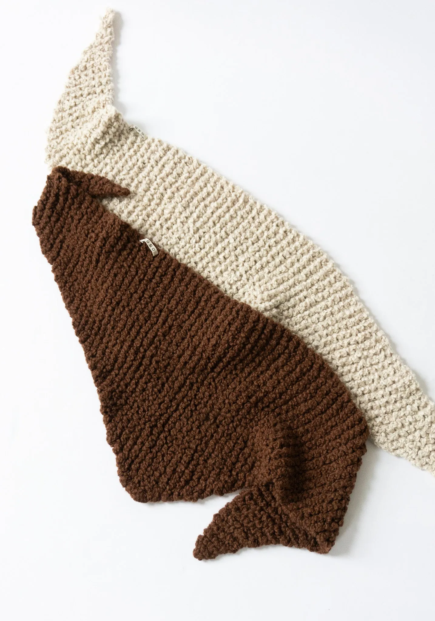 Cocoa Knitted Saffron Scarf - Enhance with Adjectives