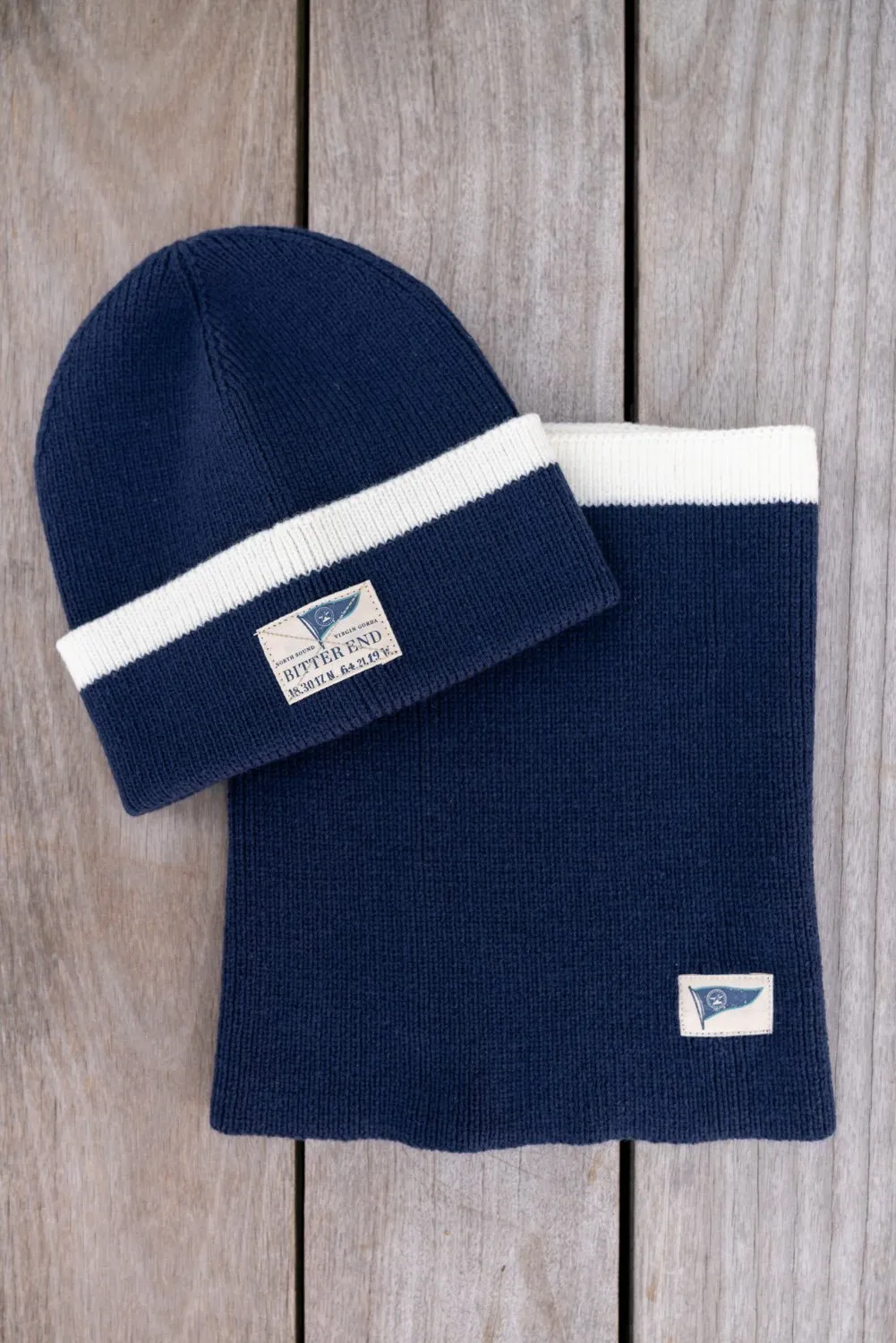 Navy Knit Neck Warmer (Unisex)