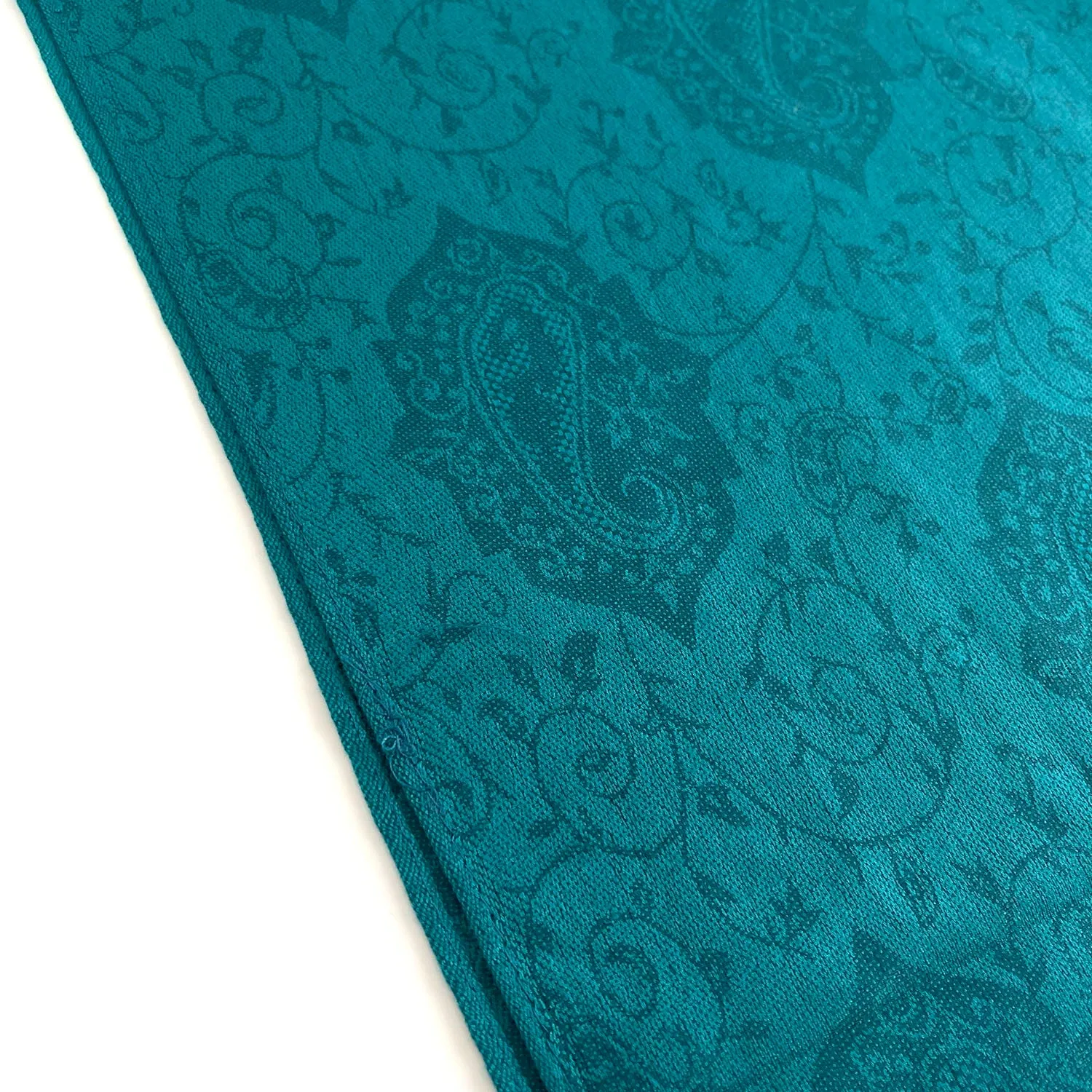 PAISLEY PRINT TEAL LIGHTWEIGHT PASHMINA SHAWL SCARF