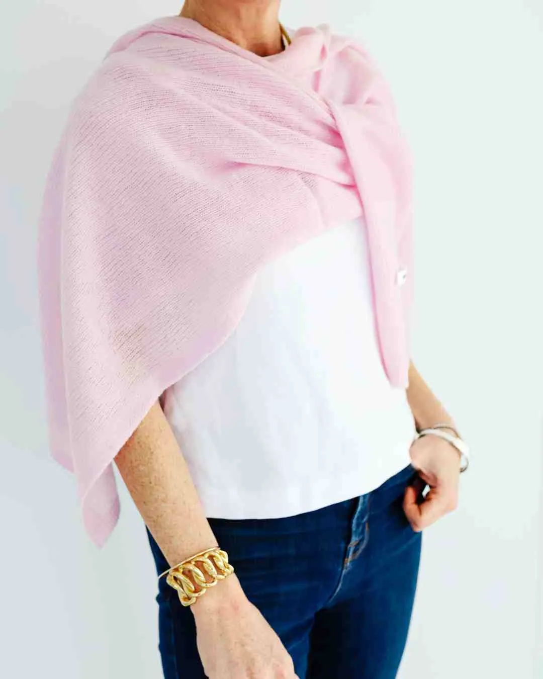 Pink Cashmere Featherlight Scarf