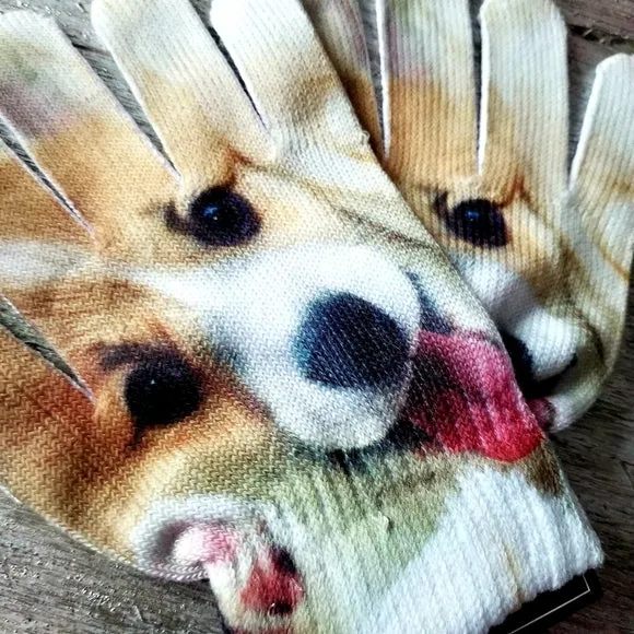 Puppy Dog Gloves - Tan