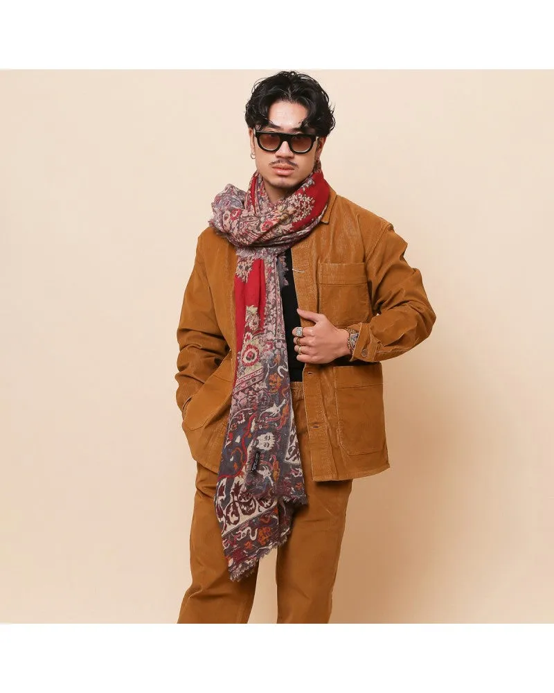 Wool Modal Mens Printed Scarf